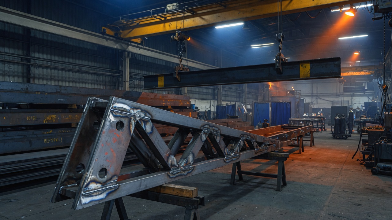 Fabricação de estruturas metálicas com ponte rolante